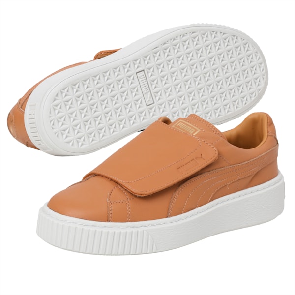 Basket Platform Big Strap Women's Shoes, Apple Cinnamon-Puma White, extralarge-IND