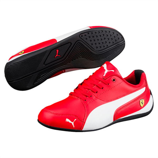 SF Drift Cat 7 Kid's Shoes, Rosso Corsa-Puma White, extralarge-IND