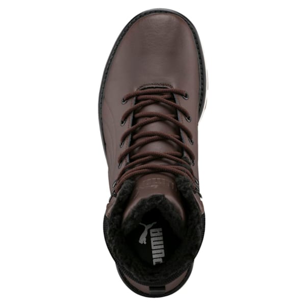 Desierto Fun Leather Winter Boots, Chocolate Brown-Chocolate Brown, extralarge-IND