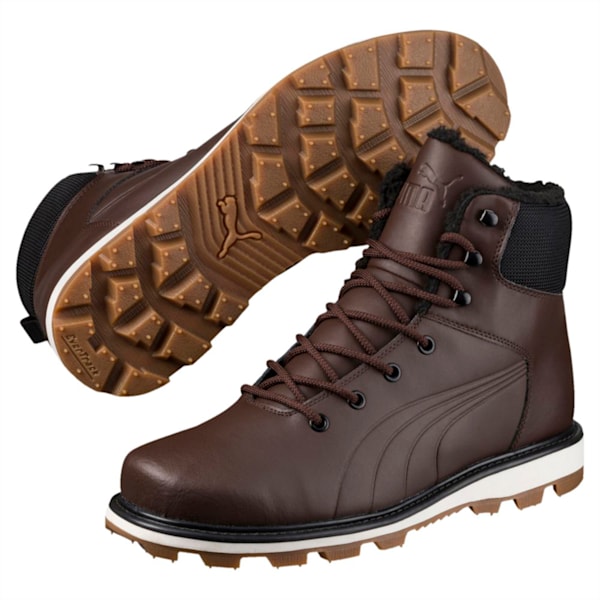 Desierto Fun Leather Winter Boots, Chocolate Brown-Chocolate Brown, extralarge-IND