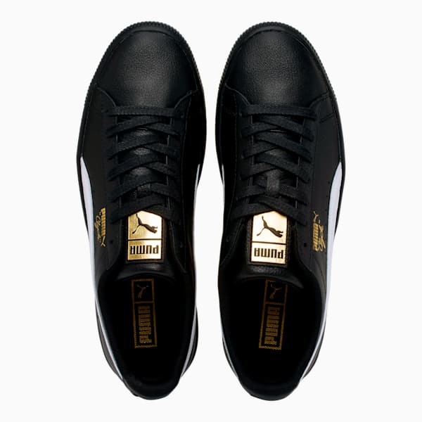 Tenis para hombre Clyde Core Foil, Puma Black-Puma White-Puma Team Gold, extralarge