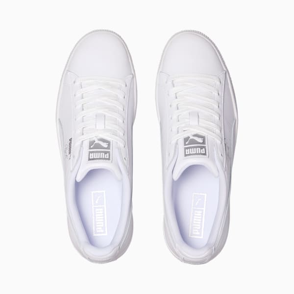 Tenis para hombre Clyde Core Foil, Puma White-Puma Silver, extralarge