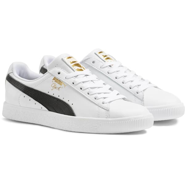 Clyde Core Foil Women’s Sneakers, Puma White-Puma Black-Puma Team Gold, extralarge