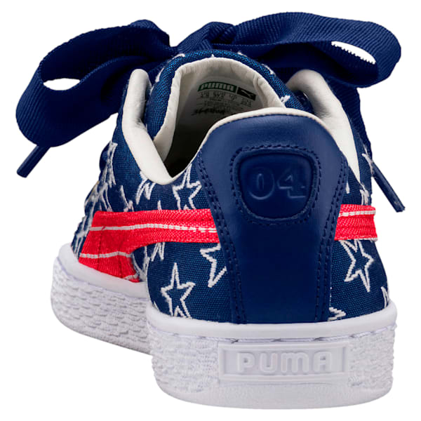 Basket Heart 4th Of July Women’s Sneakers, Toreador-Blue Depths, extralarge