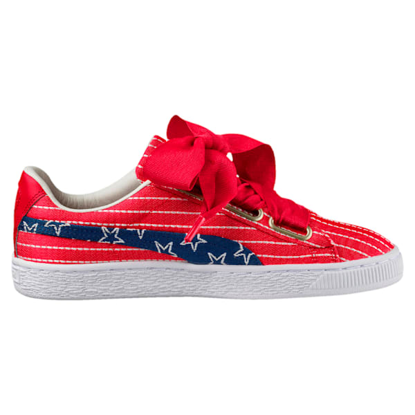 Basket Heart 4th Of July Women’s Sneakers, Toreador-Blue Depths, extralarge