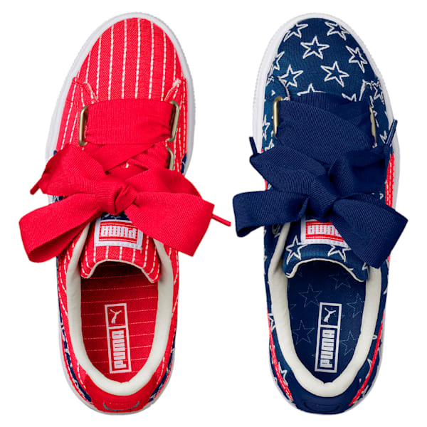 Basket Heart 4th Of July Women’s Sneakers, Toreador-Blue Depths, extralarge