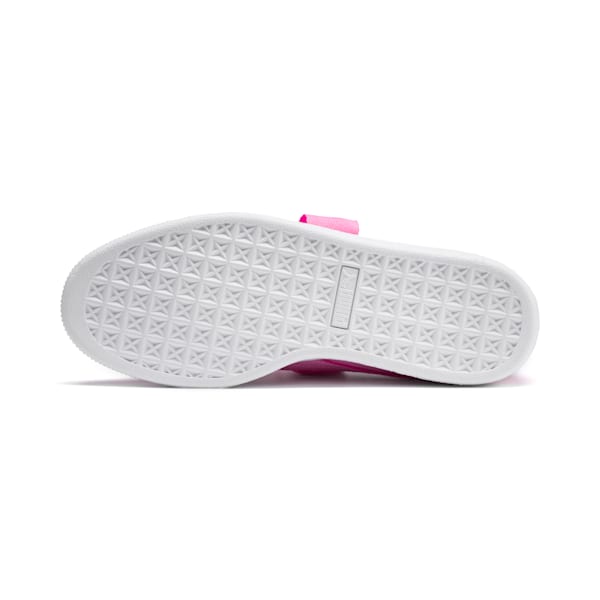 Basket Heart Patent Sneakers JR, PRISM PINK-Peacoat-Gold-Puma White, extralarge