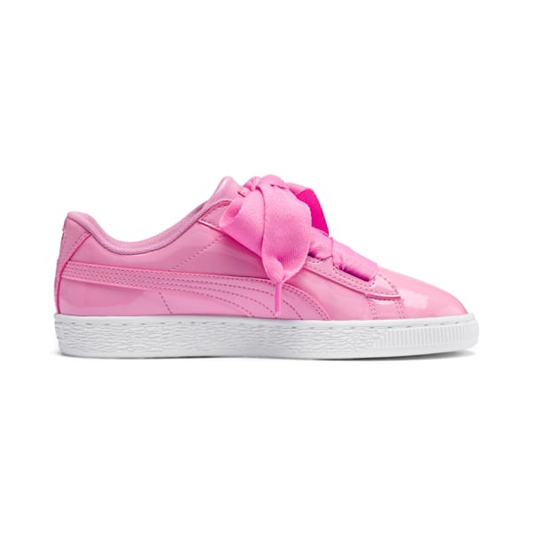 Basket Heart Patent Sneakers JR, PRISM PINK-Peacoat-Gold-Puma White, extralarge