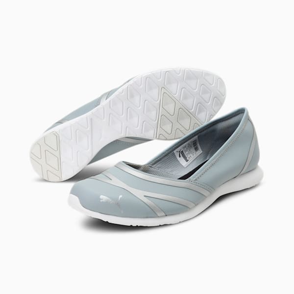 PUMA Vega Women's Ballet Shoes, Quarry-Puma Silver, extralarge-IND