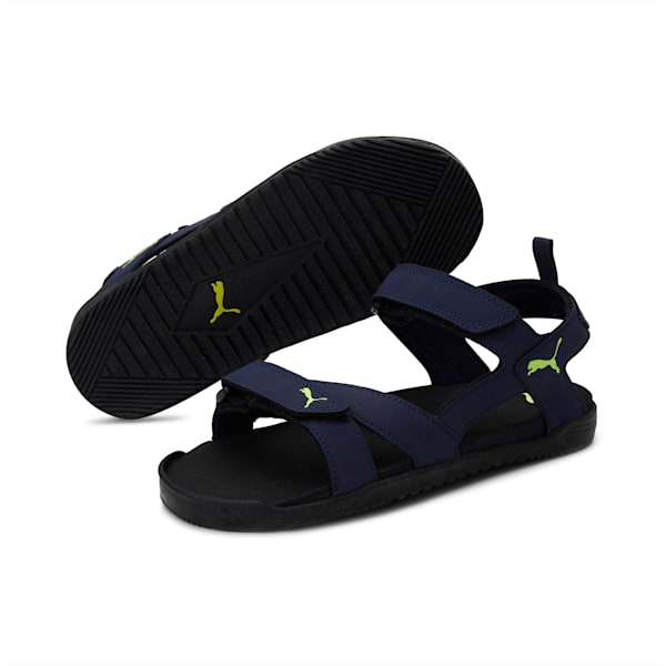 Prime Men's Sandals, Peacoat-Puma Black-Limepunch, extralarge-IND