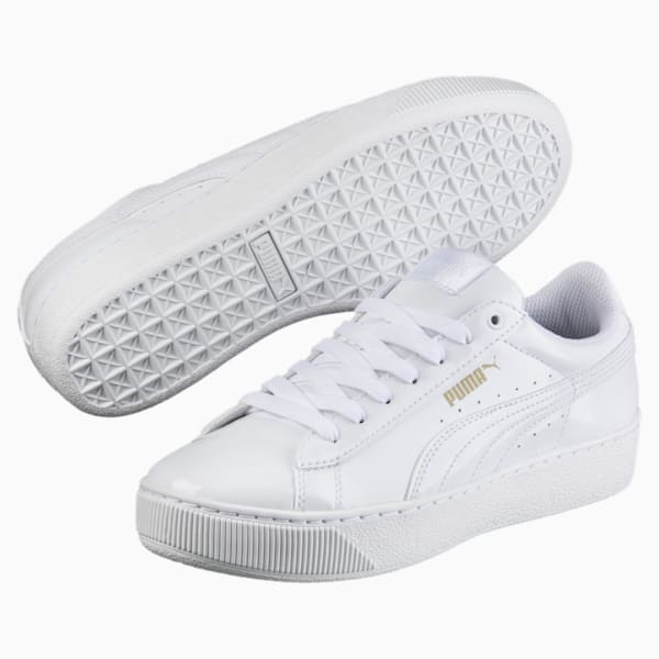 Puma Vikky Platform Patent, Puma White-Puma White, extralarge-IND