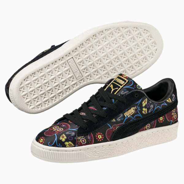 Basket Classic Day Of The Dead Little Kids' Shoes, Puma Black-Puma Black, extralarge