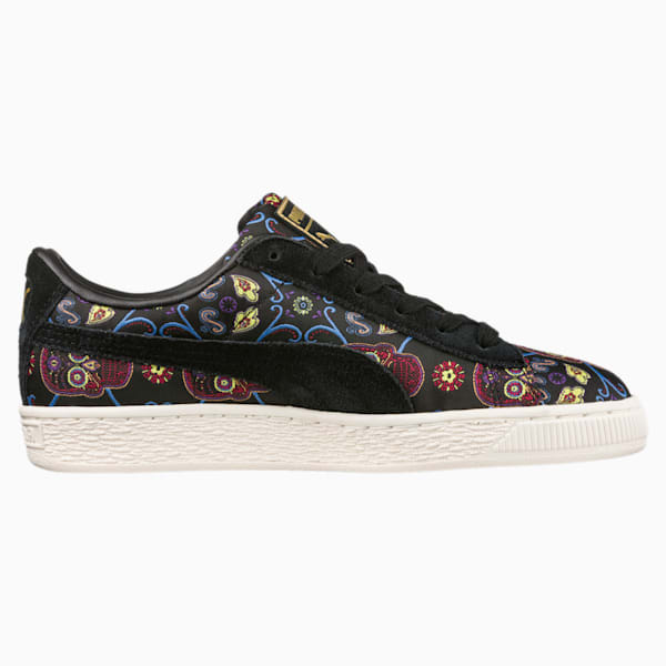 Basket Classic Day Of The Dead Little Kids' Shoes, Puma Black-Puma Black, extralarge