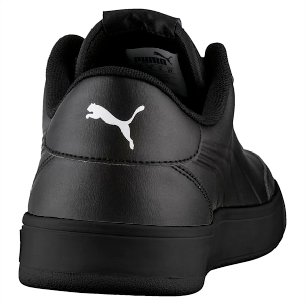 Court Breaker Leather Mono Shoes, Puma Black-Puma Black, extralarge-IND