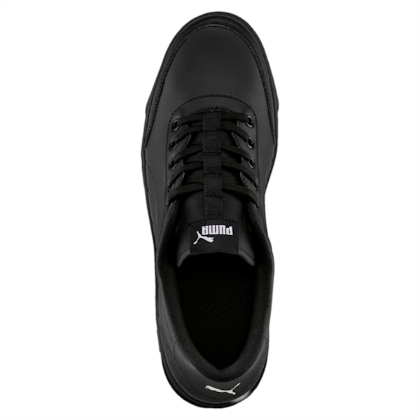 Court Breaker Leather Mono Shoes, Puma Black-Puma Black, extralarge-IND