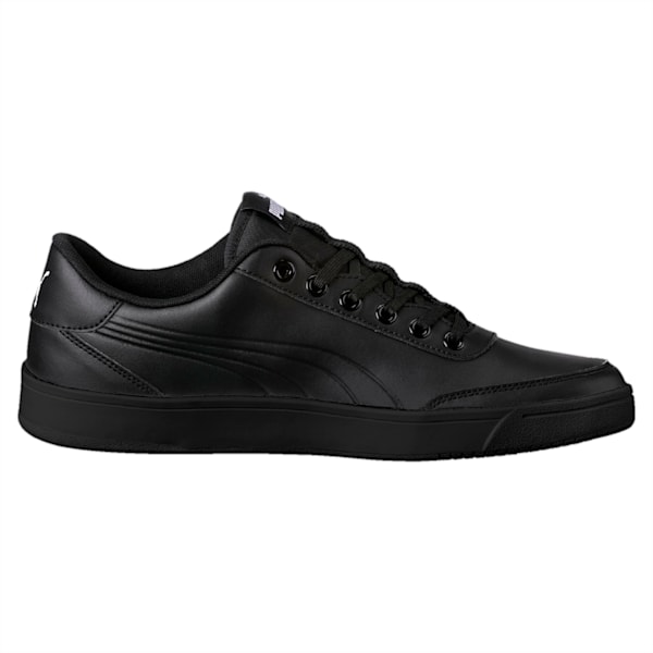 Court Breaker Leather Mono Shoes, Puma Black-Puma Black, extralarge-IND