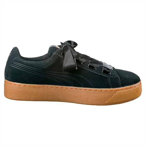 Vikky Platform Ribbon Women's Shoes, Puma Black-Puma Black, extralarge-IND