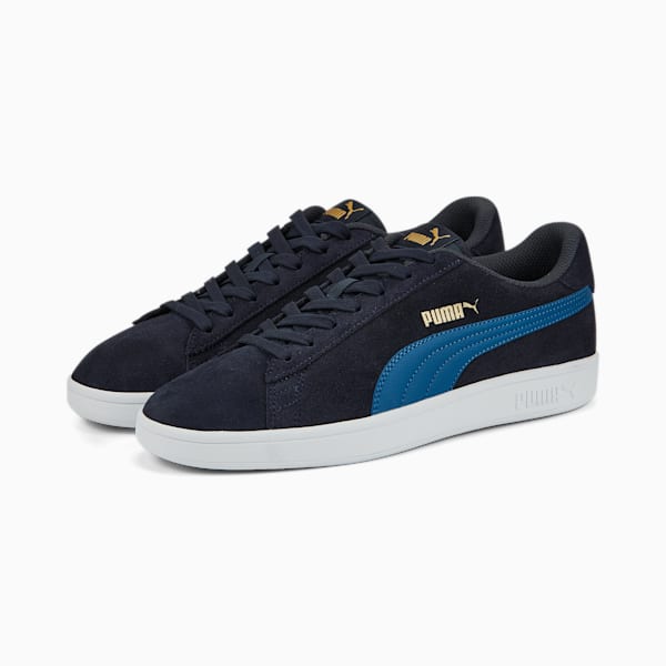 PUMA Smash v2 Sneakers, Parisian Night-Lake Blue-Puma Team Gold, extralarge