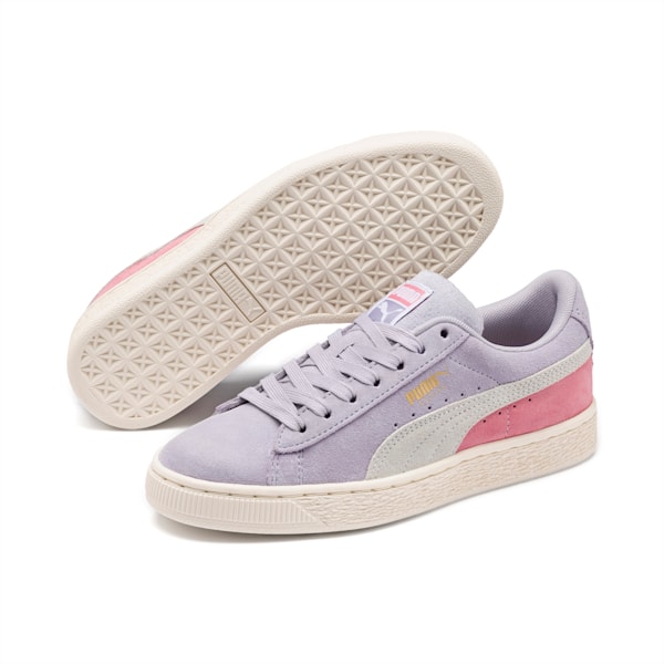 Suede Classic Sneakers JR, Purple Heather-Peony, extralarge