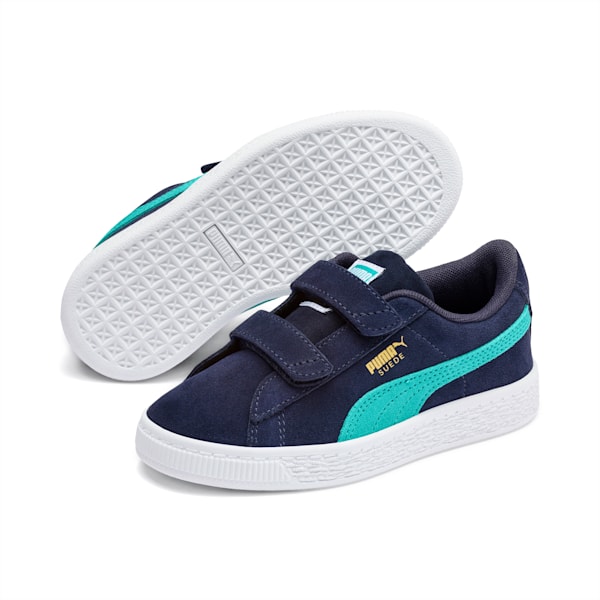 Suede Classic Little Kids' Shoes, Peacoat-Blue Turquoise-Puma White, extralarge