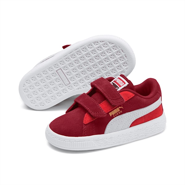 Red suede pumas toddler outlet