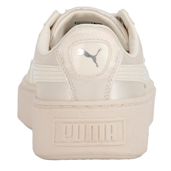 Basket Platform Tween Kids' Training Shoes, Whisper White-Whisper White, extralarge-IND