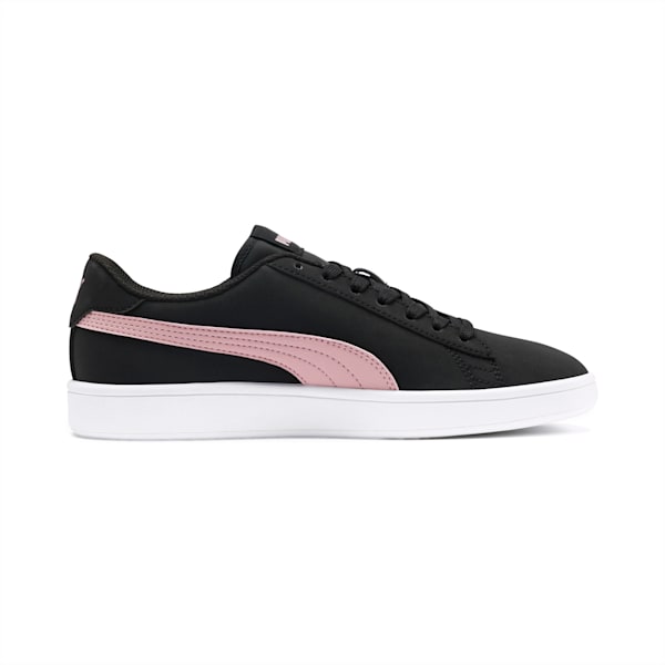 PUMA Smash v2 Buck Trainers, Puma Black-Bridal Rose-Puma White