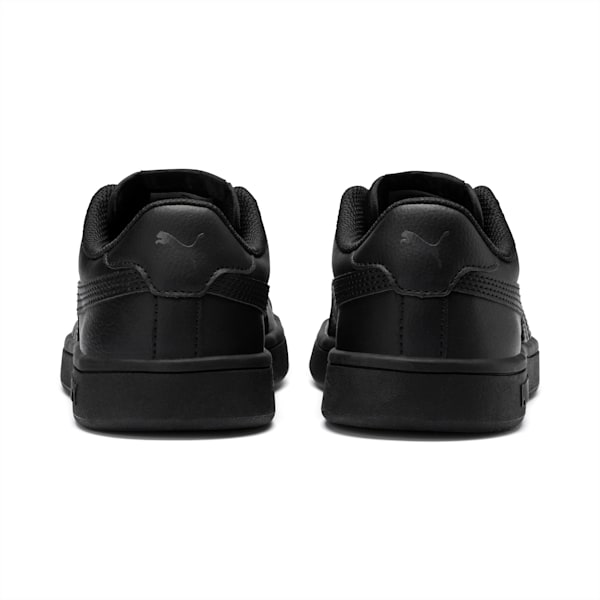 PUMA Smash v2 Leather Kid's Sneakers, Puma Black-Puma Black, extralarge-IND