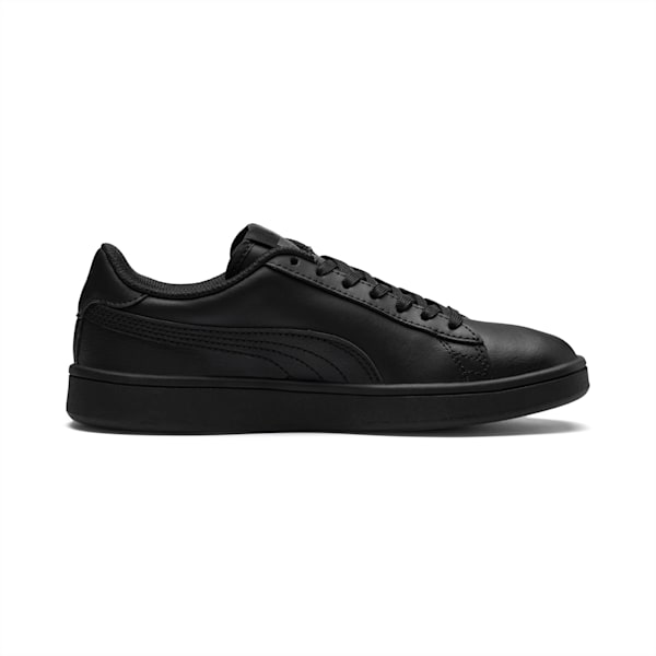 PUMA Smash v2 Leather Sneakers Big Kids, Puma Black-Puma Black, extralarge