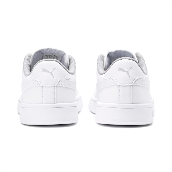 Smash v2 Leather Kid's Sneakers, Puma White-Puma White, extralarge-IND