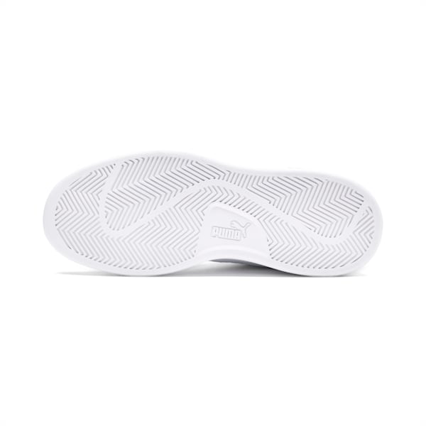 Smash v2 Leather Kid's Sneakers, Puma White-Puma White, extralarge-IND