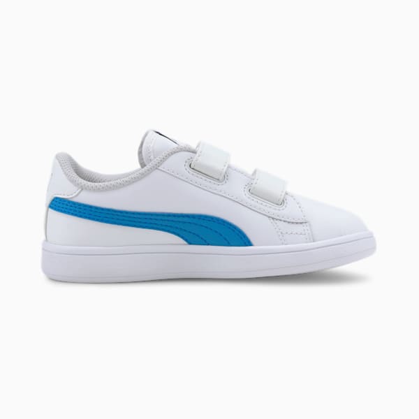 Tenis para niños Smash v2 Leather, Puma White-Dresden Blue, extralarge