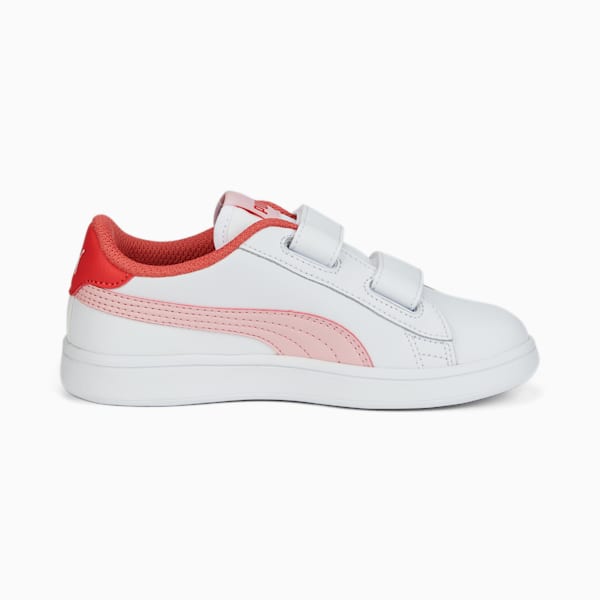 Smash v2 Kids' Trainers, Puma White-Almond Blossom-Salmon, extralarge-GBR