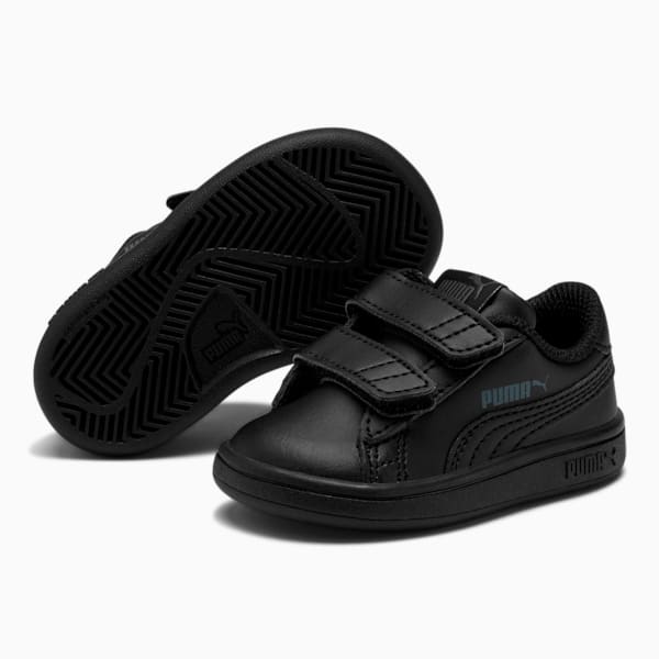 PUMA Smash v2 Toddler Shoes, Puma Black-Puma Black, extralarge