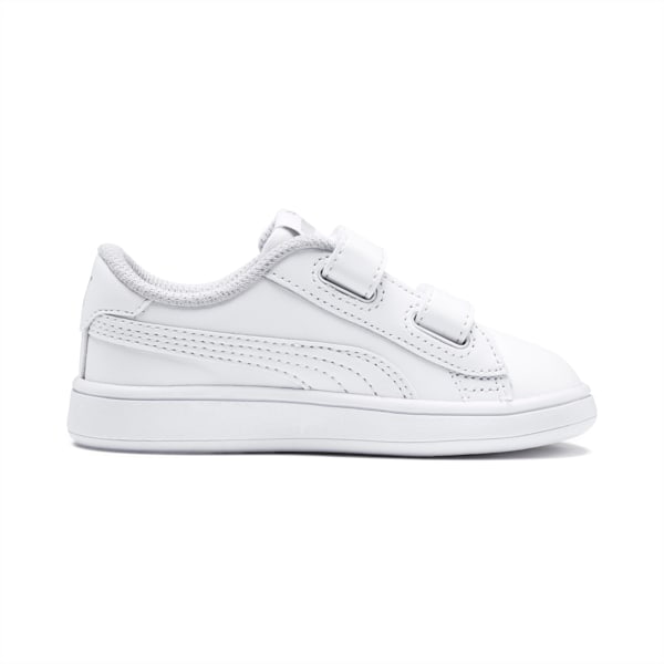 Smash v2 Kids' Trainers, Puma White-Puma White, extralarge-GBR