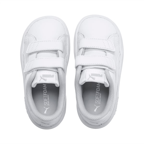Smash v2 Kids' Trainers, Puma White-Puma White, extralarge-GBR