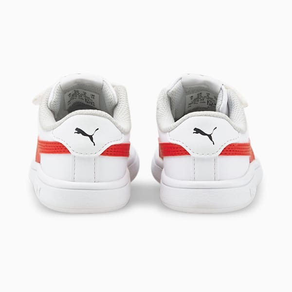 PUMA Smash v2 Toddler Shoes, Puma White-High Risk Red, extralarge