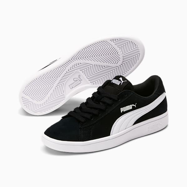 Smash v2 Suede Sneakers Big Kids, Puma Black-Puma White, extralarge