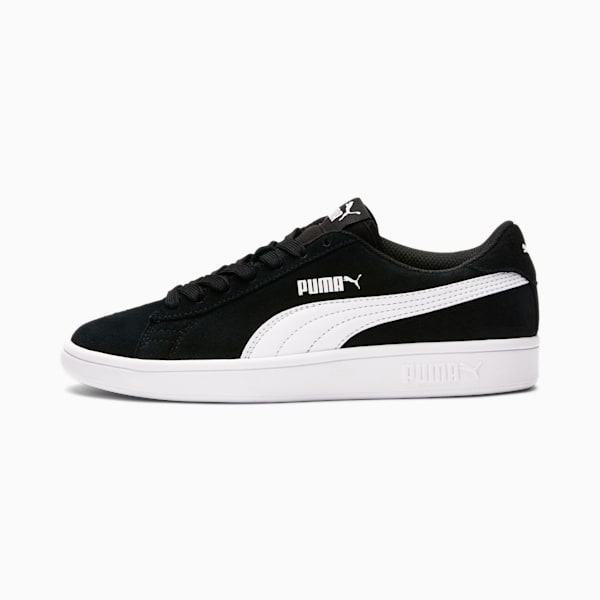 Sneakers Smash v2 Suede Enfant et Adolescent, Puma Black-Puma White, extralarge