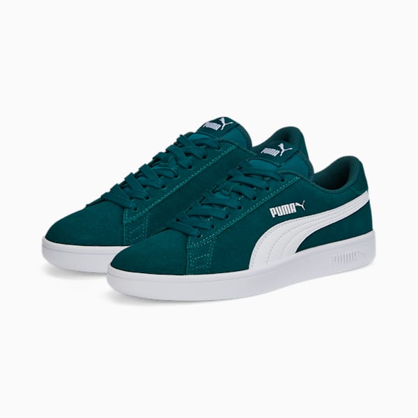 Smash v2 Suede Sneakers Big Kids, Varsity Green-Puma White, extralarge