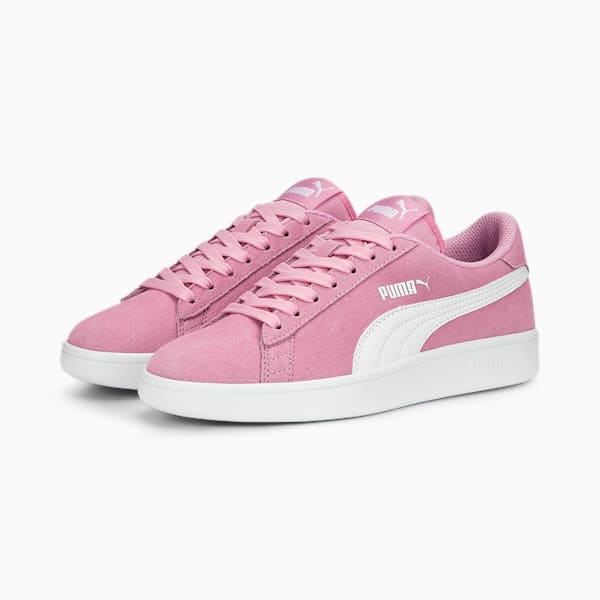 Smash v2 Suede Sneakers Big Kids, Lilac Chiffon-PUMA White