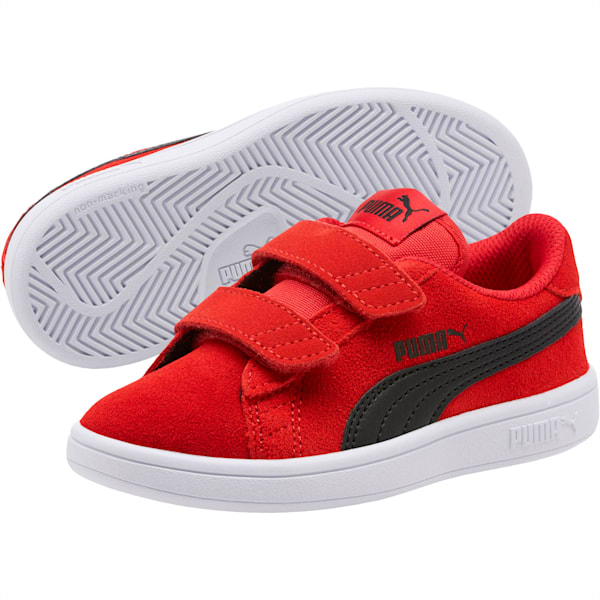 Smash v2 Suede Little Kids' Shoes, Ribbon Red-Puma Black, extralarge