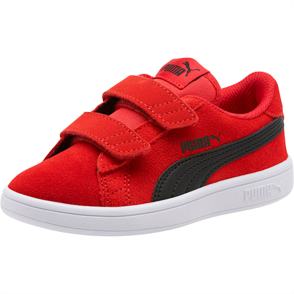 Smash v2 Suede Little Kids' Shoes, Ribbon Red-Puma Black, extralarge