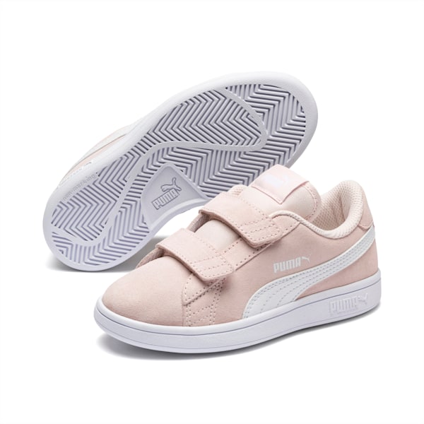 Smash v2 Suede Little Kids' Shoes, Rosewater-Puma White, extralarge
