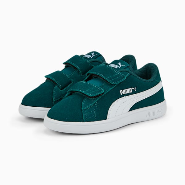 Smash v2 Suede Little Kids' Shoes, Varsity Green-Puma White, extralarge