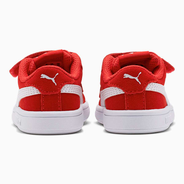 PUMA Smash v2 Suede Toddler Shoes, High Risk Red-Puma White, extralarge