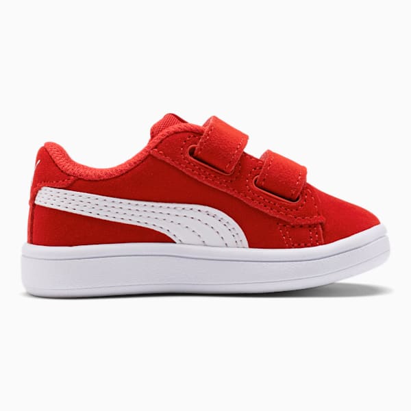 PUMA Smash v2 Suede Toddler Shoes, High Risk Red-Puma White, extralarge