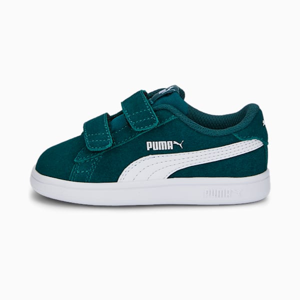 PUMA Smash v2 Suede Toddler Shoes, Varsity Green-Puma White