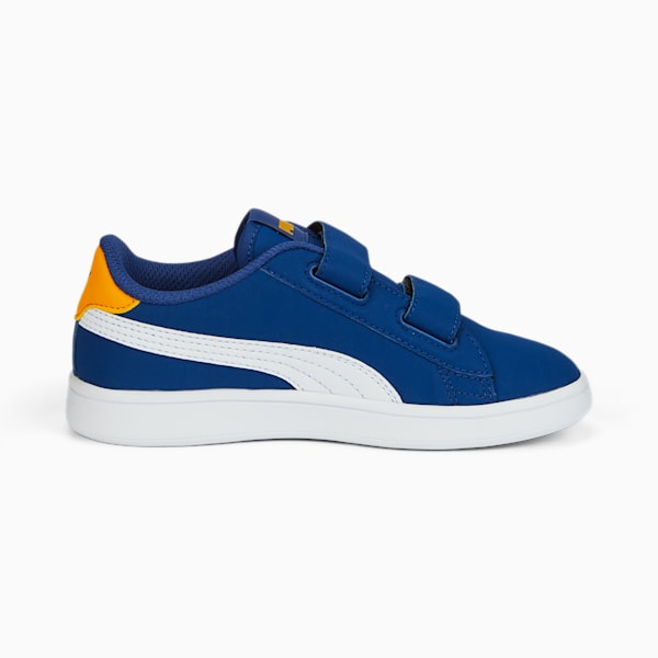 PUMA Smash v2 Buck AC Little Kids' Shoes, Blazing Blue-Puma White-Tangerine, extralarge