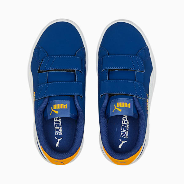 PUMA Smash v2 Buck AC Little Kids' Shoes, Blazing Blue-Puma White-Tangerine, extralarge